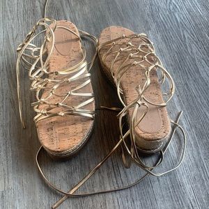 ASOS platform lace up sandals